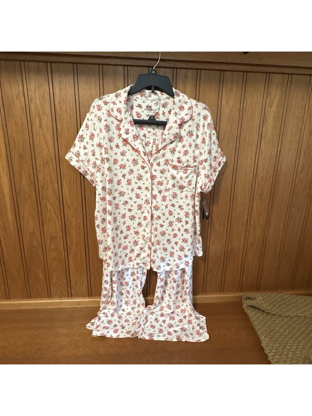 kate spade new york Women’s White Floral 2-Pc Button Pajama Set XL KS82786T NWT